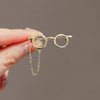 Women's Alloy Geometric Cartoon Cute Glasses Brooch Electroplated Accessories