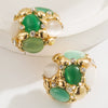 Women's Alloy Geometric Cat's Eye Stone Diamond Pearl Earrings Set With Diamonds