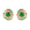 Women's Alloy Geometric Cat's Eye Stone Diamond Pearl Earrings Set With Diamonds