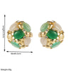 Women's Alloy Geometric Cat's Eye Stone Diamond Pearl Earrings Set With Diamonds