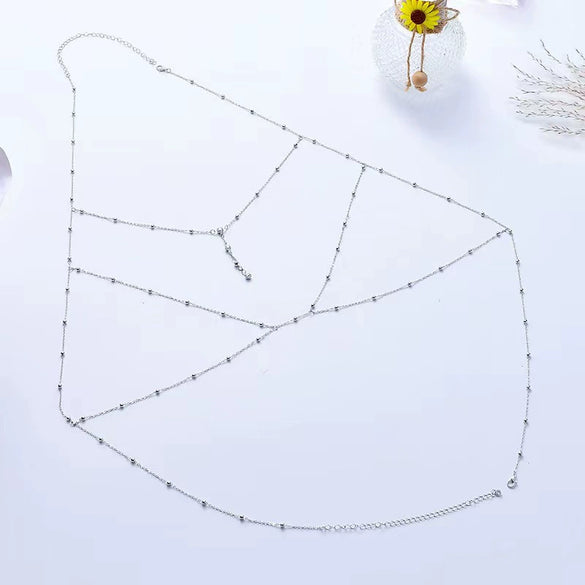 Women's Alloy Geometric Chain Necklace Set With Diamonds And Inlaid With Artificial Gemstones And Semiprecious Stones
