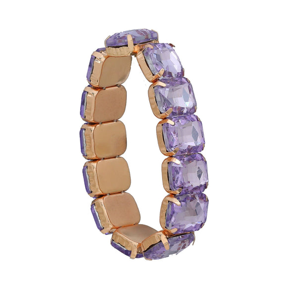Women's Alloy Geometric Diamond Hip Hop Punk Style Telescopic Elastic Bracelet