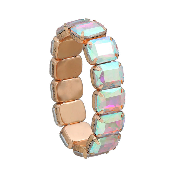 Women's Alloy Geometric Diamond Hip Hop Punk Style Telescopic Elastic Bracelet