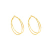 Women's Alloy Geometric Doublelayer Circle Electroplated Earrings Light Luxury Highend Temperament Ear Accessories