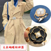 Women's Alloy Geometric Electroplated Belt Buckle For Woolen Coat Overcoat Windbreaker Accessories