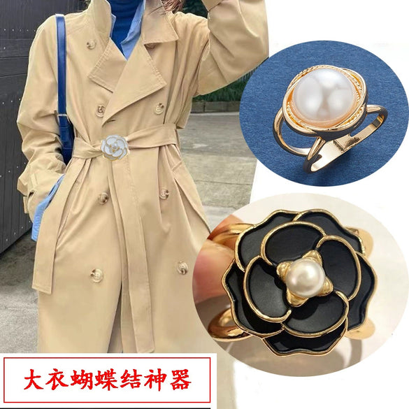 Women's Alloy Geometric Electroplated Belt Buckle For Woolen Coat Overcoat Windbreaker Accessories