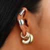 Women's Alloy Geometric Exaggerated Retro Earrings With Electroplating