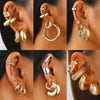Women's Alloy Geometric Exaggerated Retro Earrings With Electroplating