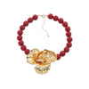 Women's Alloy Geometric Flower Pendant Snake Bone Chain Necklace With Electroplating