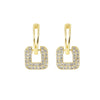 Women's Alloy Geometric Full Diamond Electroplated Earrings