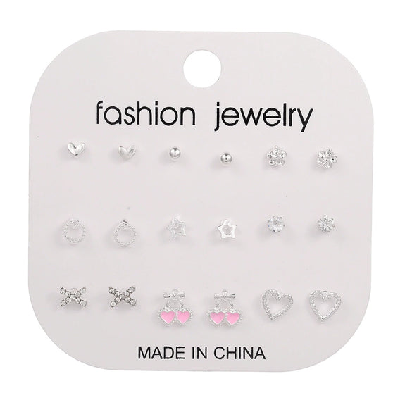 Women's Alloy Geometric Heart Shape Electroplating Exquisite Fashion Earrings