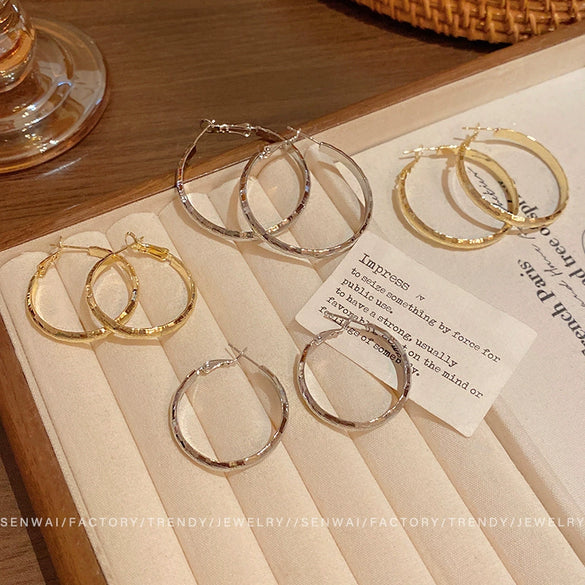 Women's Alloy Geometric Hoop Earrings Electroplated