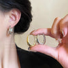 Women's Alloy Geometric Oval Plain Electroplated Earrings