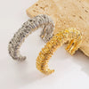 Women's Alloy Geometric Pattern Braided Open Bracelet With Electroplating Treatment Retro Light Luxury Heavy Industry Texture