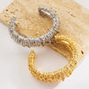 Women's Alloy Geometric Pattern Braided Open Bracelet With Electroplating Treatment Retro Light Luxury Heavy Industry Texture