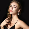Women's Alloy Geometric Rectangular Stud Earrings With Fashionable Statement Design And Rose Gold Finish