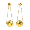 Women's Alloy Geometric Spherical Electroplated Earrings