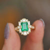 Women's Alloy Geometric Square Diamond Shiny Retro Highend Jewelry Ring With Electroplating