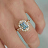 Women's Alloy Geometric Square Diamond Shiny Retro Highend Jewelry Ring With Electroplating