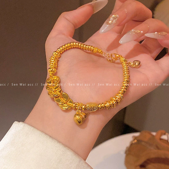 Women's Alloy Geometric Style Electroplating Wrapped Gourd Bracelet