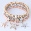 Women's Alloy Geometric Tree Starfish Pendant Multi Layer Bracelet Jewelry With Electroplating