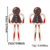 Women's Alloy Gingerbread Man Drop Earrings With Electroplated Finish And Stainless Steel Posts Cute Cartoon Highend Jewelry