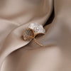 Women's Alloy Ginkgo Leaf Flower Minimalist Antiexposure Electroplated Brooch