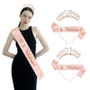 Women's Alloy Hair Band Shoulder Strap Set With Electroplating Letters Numbers Text Style