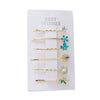 Women's Alloy Hair Clip Rhinestones Electroplating Minimalist Plants Flowers Style