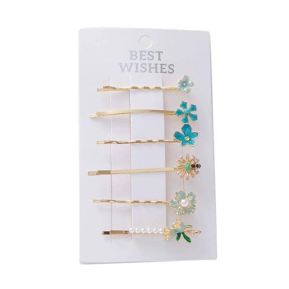 Women's Alloy Hair Clip Rhinestones Electroplating Minimalist Plants Flowers Style