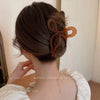 Women's Alloy Hair Clip With Painting Treatment Jellycolored Bow Claw Design