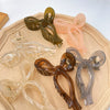 Women's Alloy Hair Clip With Painting Treatment Jellycolored Bow Claw Design