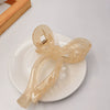 Women's Alloy Hair Clip With Painting Treatment Jellycolored Bow Claw Design