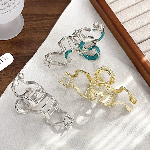Women's Alloy Hairpin With Snake Clip Simple Style Electroplating 2024 New