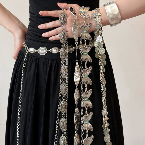 Women's Alloy Handmade Heart Shape Waist Chain Decorative Belt