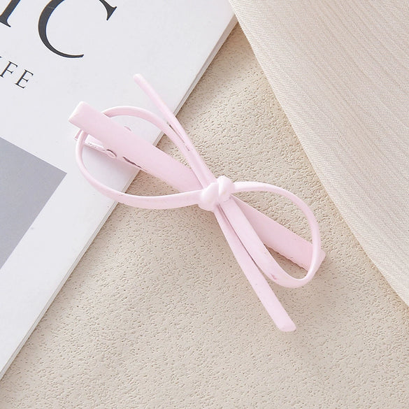 Women's Alloy Handmade Princess Style Colorful Bow Side Hairpin Clip