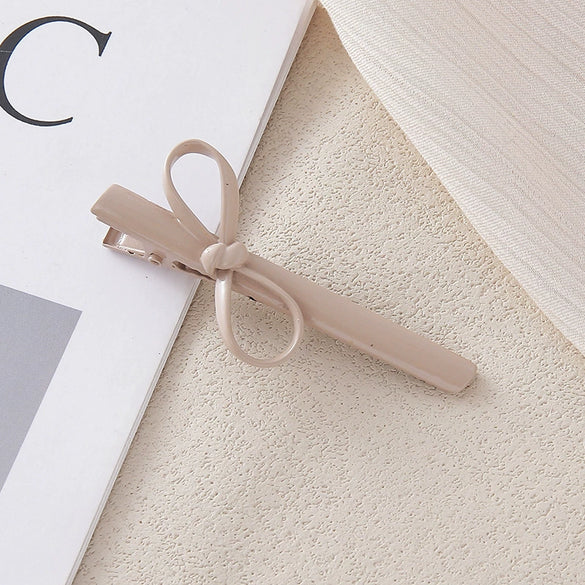 Women's Alloy Handmade Princess Style Colorful Bow Side Hairpin Clip