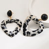 Women's Alloy Handwoven Geometric Heart Print Exaggerated Earrings