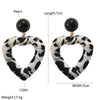 Women's Alloy Handwoven Geometric Heart Print Exaggerated Earrings