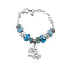 Women's Alloy Heart Flower Beaded Bracelet With Electroplated Finish Trendy Fashion Jewelry