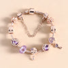 Women's Alloy Heart Flower Beaded Bracelet With Electroplated Finish Trendy Fashion Jewelry