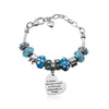 Women's Alloy Heart Flower Beaded Bracelet With Electroplated Finish Trendy Fashion Jewelry