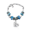 Women's Alloy Heart Flower Beaded Bracelet With Electroplated Finish Trendy Fashion Jewelry