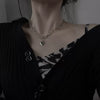 Women's Alloy Heart Pendant Sweater Chain Hip Hop Style Clavicle Necklace Electroplated Fashion Jewelry