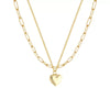 Women's Alloy Heart Pendant Sweater Chain Hip Hop Style Clavicle Necklace Electroplated Fashion Jewelry