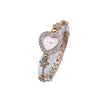 Women's Alloy Heart Shape Fashionable Diamondencrusted Bracelet Watch