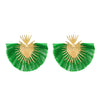 Women's Alloy Heartshaped Geometric Retro Exaggerated Tassel Electroplated Earrings