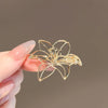 Women's Alloy Hollow Lily Brooch Electroplating Highend Light Luxury Design