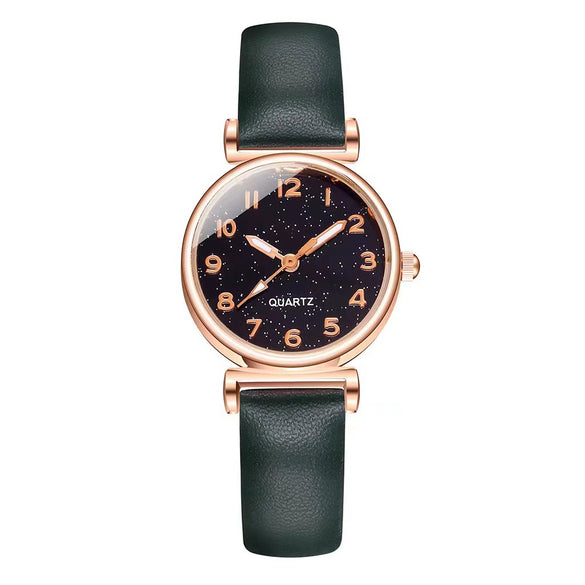 Women's Alloy Imitation Leather And Stainless Steel Round Dial Leisure Watch