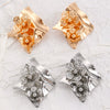 Women's Alloy Imitation Pearl Geometric Flower Electroplated Earrings
